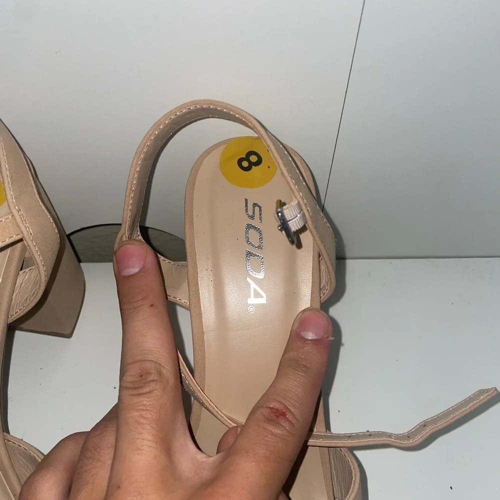 Nude platform heels flesh tone heels beige heels - Picture 7 of 7